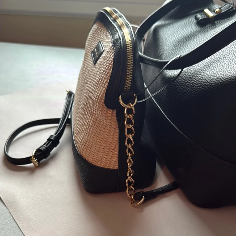 nanette lepore Black and Tan Crossbody Bag and Shoulder tote set - Picture 5 of 8